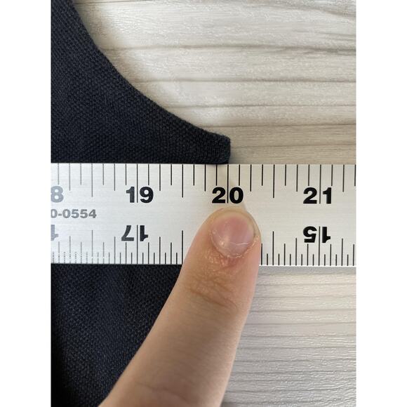 Lands' End Dress Womens Large Black Sleeveless Maxi V-Neck Wrap Pima Blend Knit - Picture 4 of 8